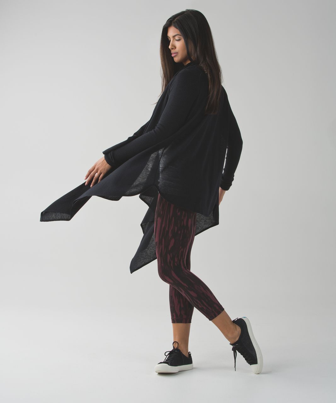 Lululemon Wunder Under Crop (Hi-Rise) *Full-On Luon - Painted Animal  Bordeaux Drama Black - lulu fanatics