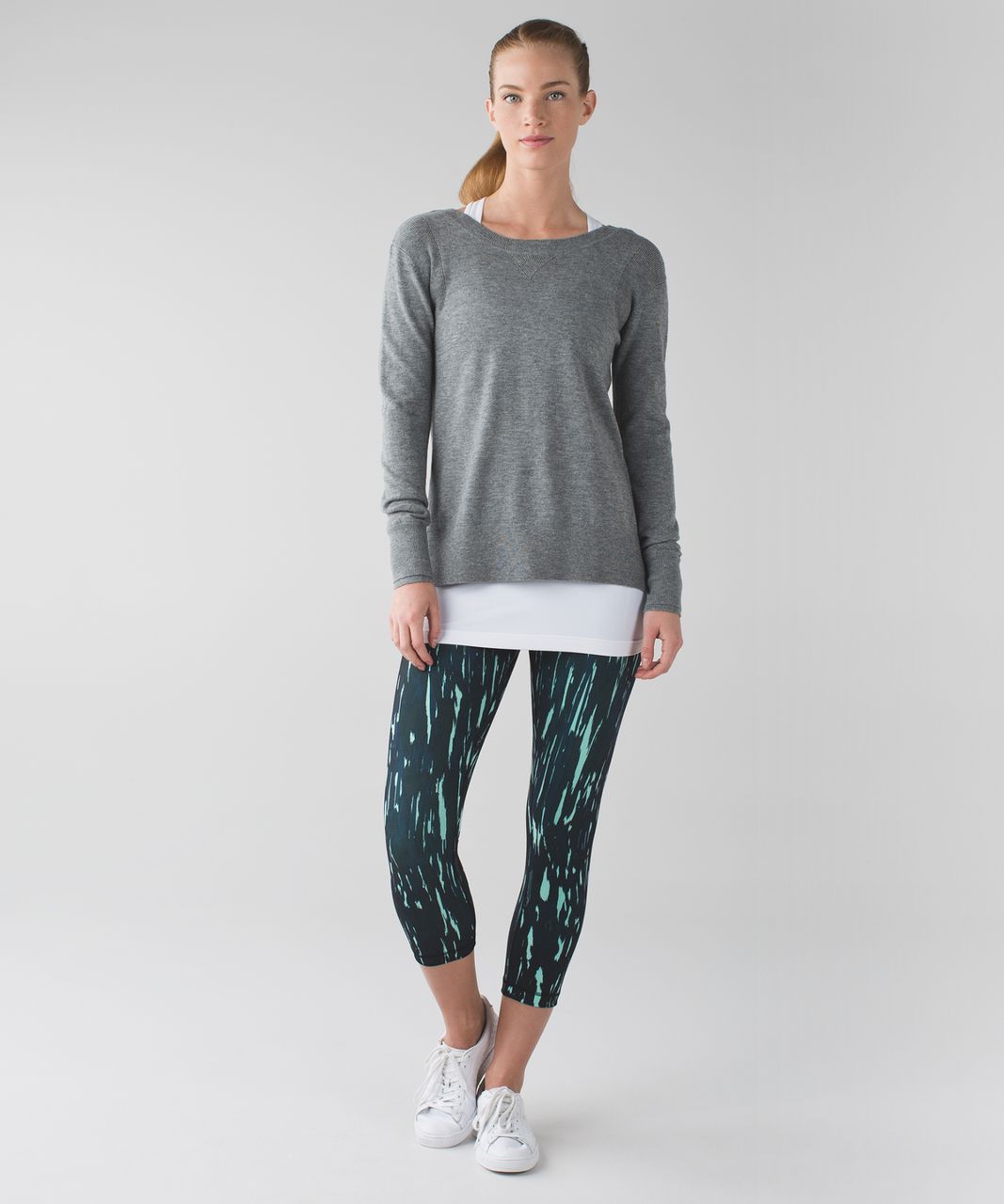 Lululemon Wunder Under Crop III - Painted Animal Menthol Black