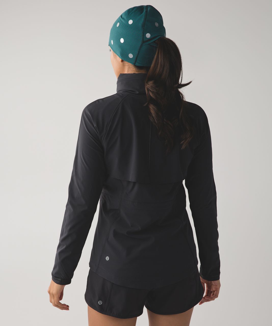 Lululemon Run And Done Toque *Reflective - Mini Pop Stripe Dark Fuel Forage Teal