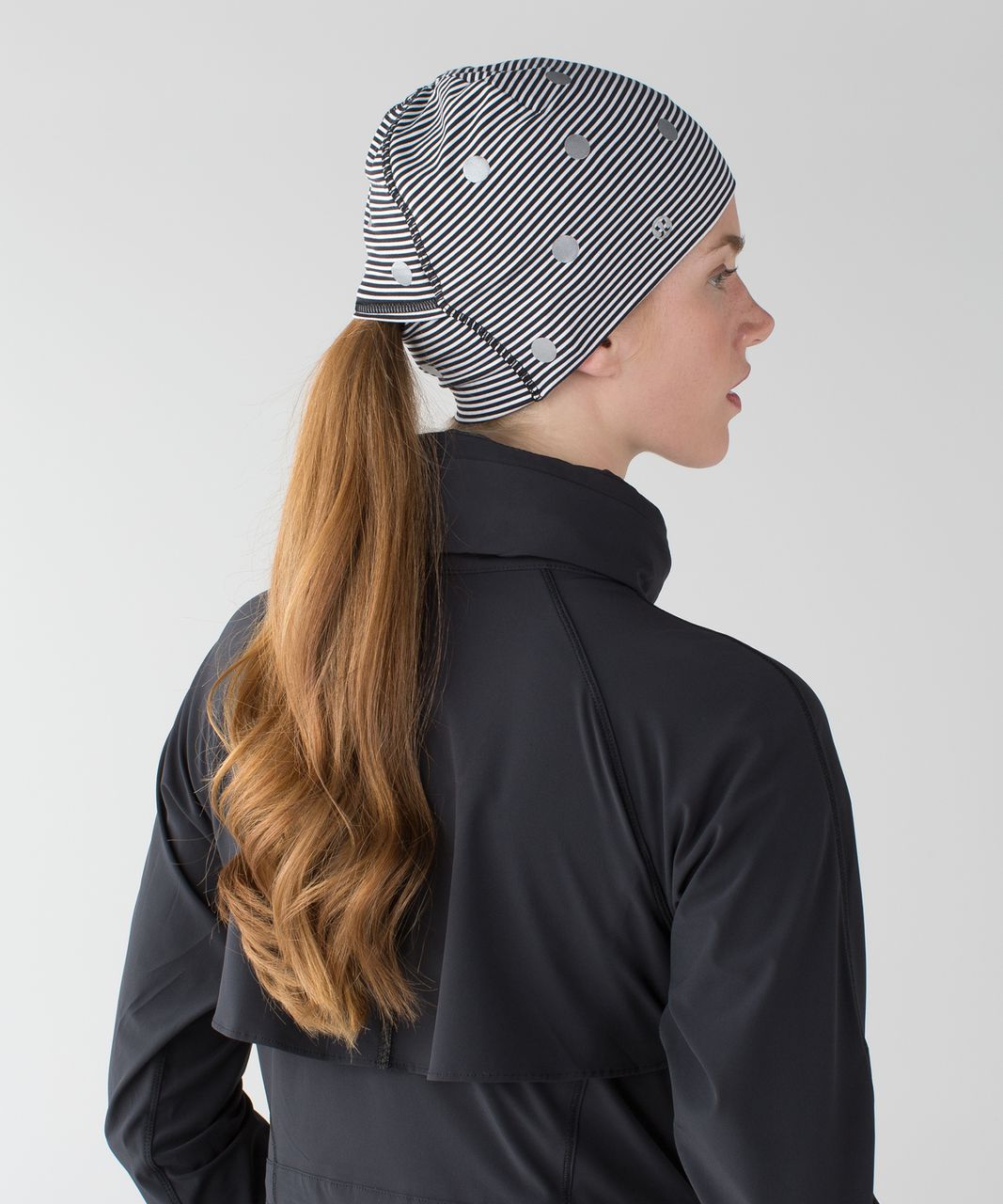 Lululemon Run And Done Toque *Reflective - Mini Pop Stripe Black White ...