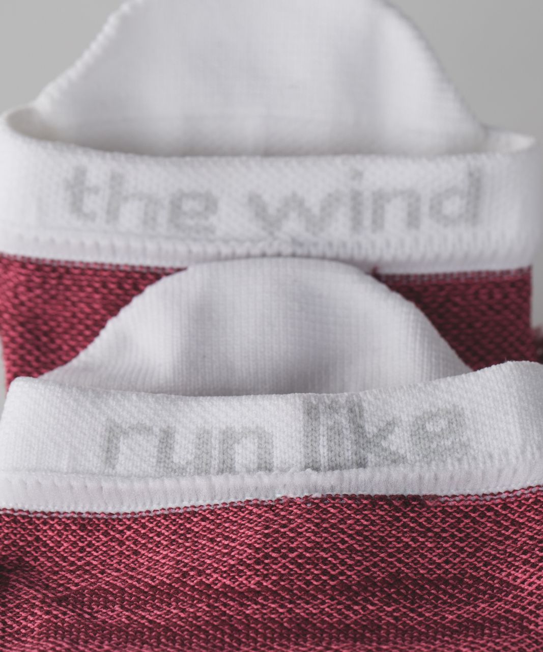 Lululemon Speed Sock - Wine Berry / White / Flash Light