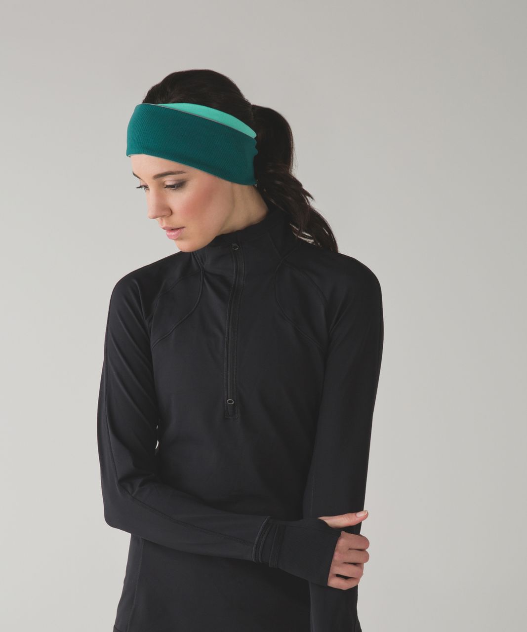 Lululemon Run And Done Ear Warmer - Menthol / Forage Teal