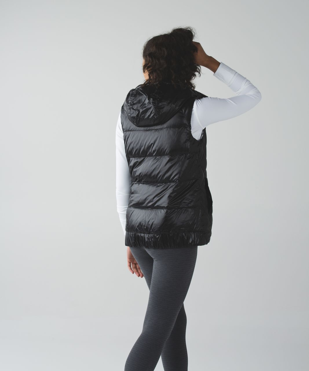 Lululemon The Fluffiest Vest - Black / Ziggy Snake Butter Pink