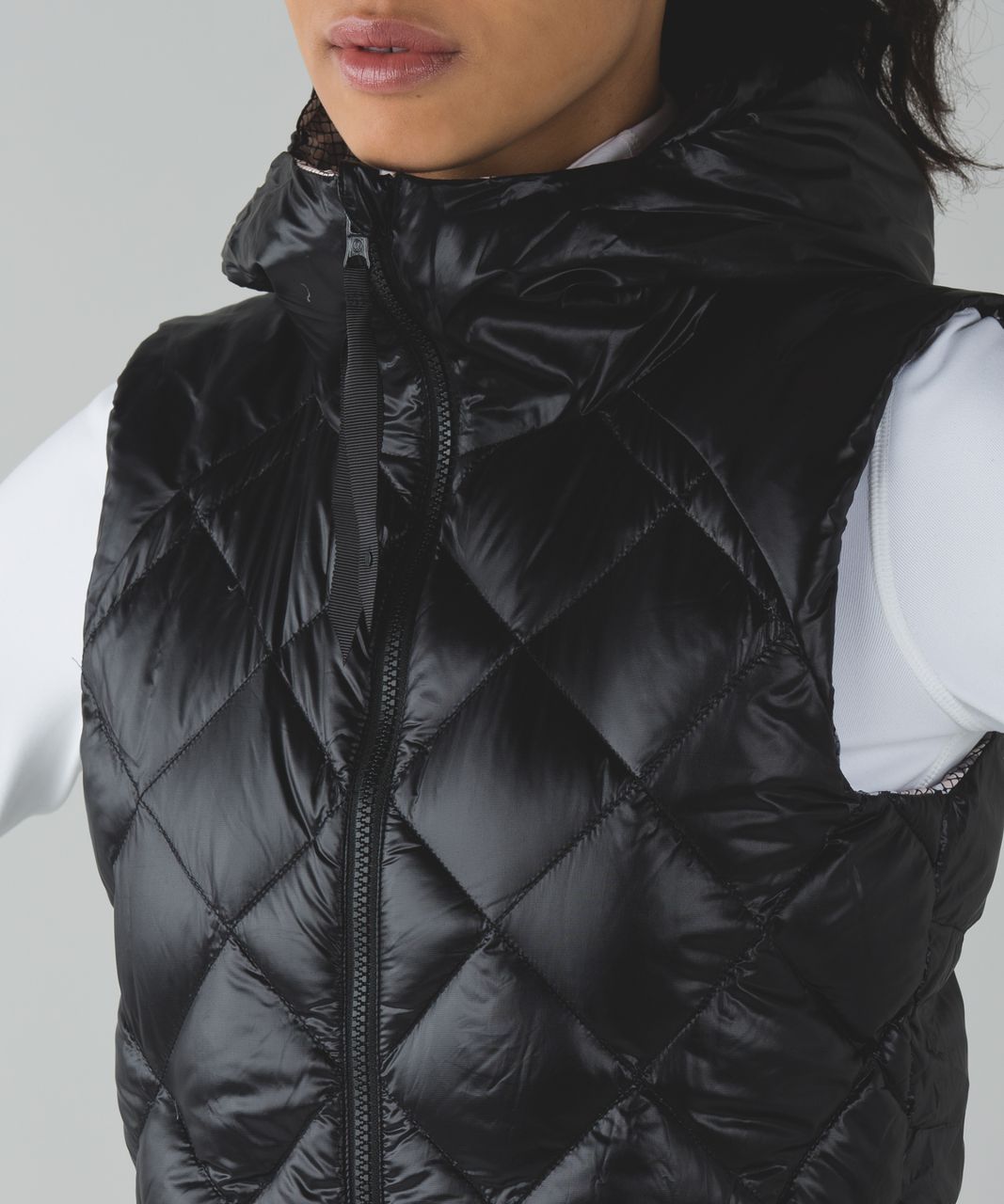 Lululemon The Fluffiest Vest - Black / Ziggy Snake Butter Pink Black