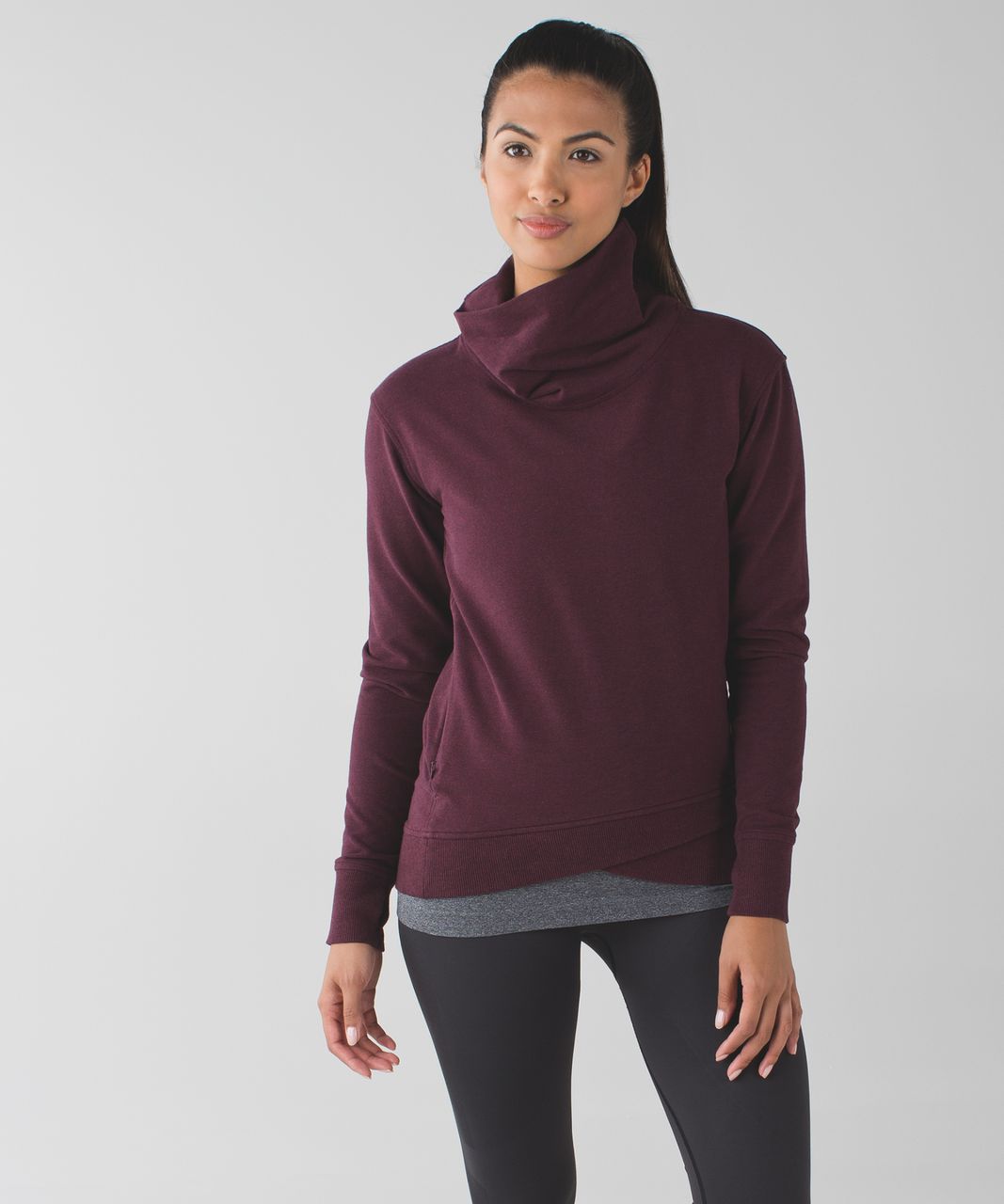 Lululemon On The Double Pullover - Heathered Bordeaux Drama / Heathered Bordeaux Drama