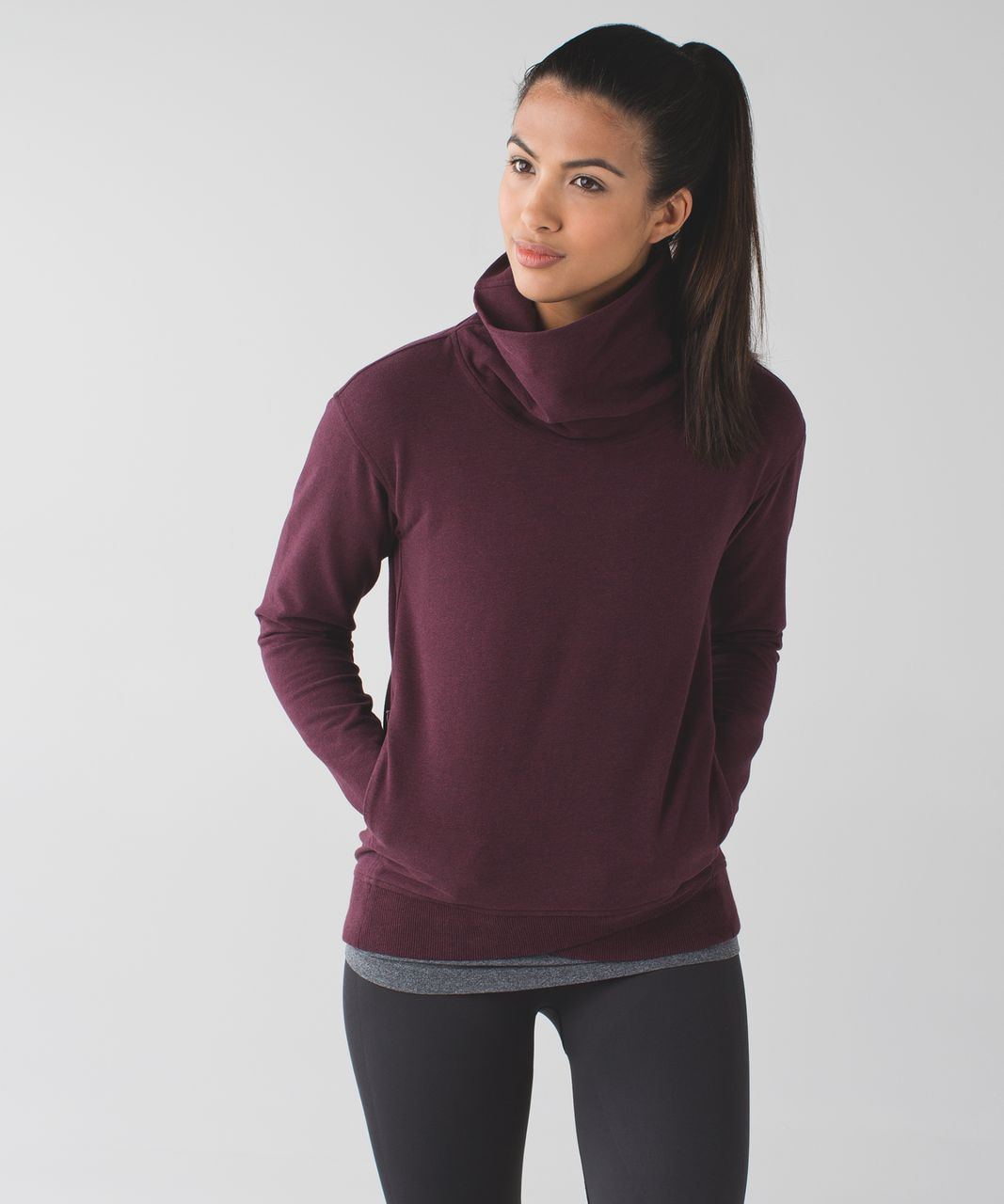 Lululemon On The Double Pullover - Heathered Bordeaux Drama / Heathered Bordeaux Drama