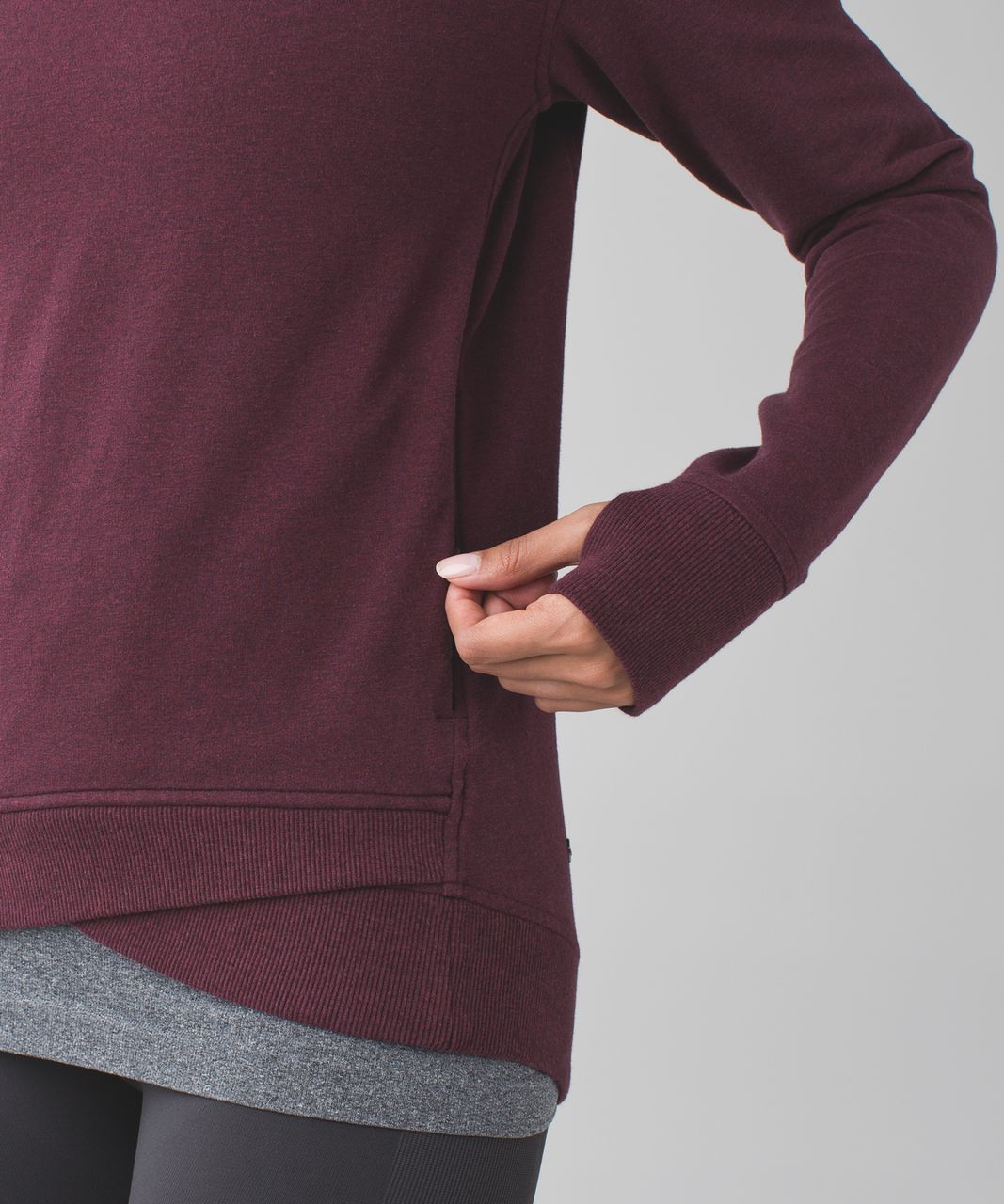 Lululemon On The Double Pullover - Heathered Bordeaux Drama / Heathered Bordeaux Drama