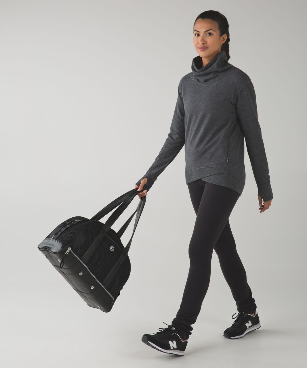 Lululemon On The Double Pullover - Heathered Dark Grey