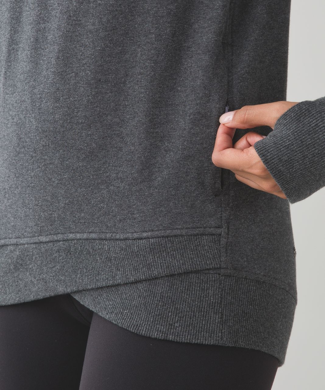 Lululemon On The Double Pullover - Heathered Dark Grey