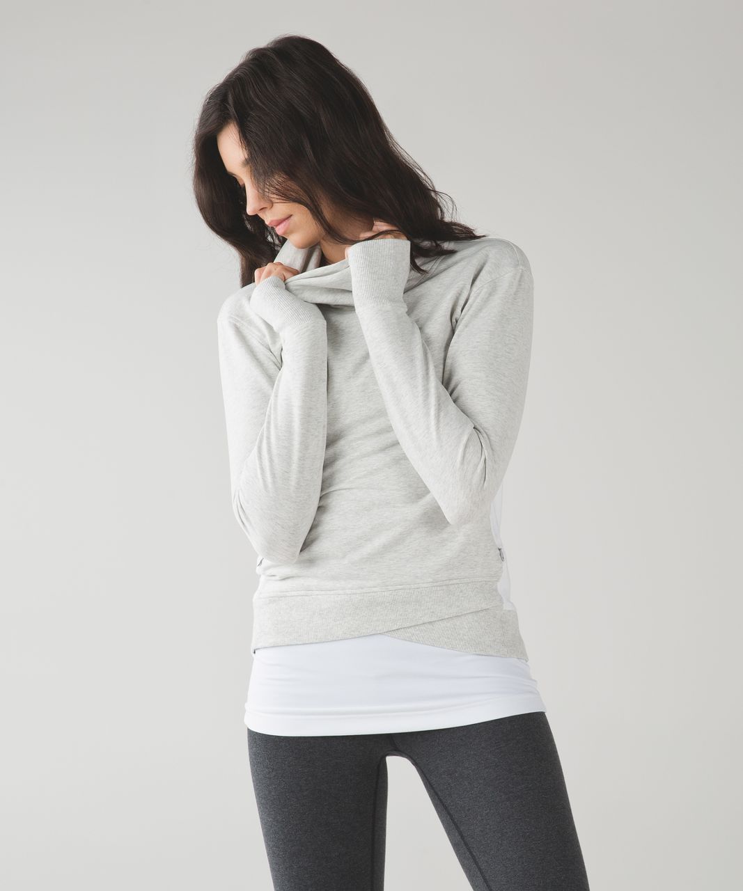 lululemon athletica, Tops, Lululemon On The Double Pullover Heathered  Dark Gray French Terry Sweatshirt 8