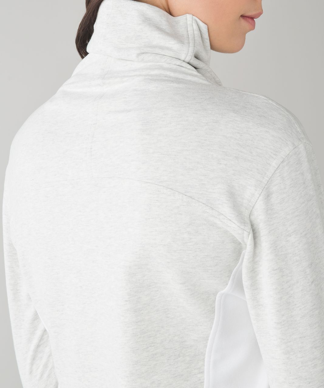 Lululemon On The Double Pullover - Heathered White / Heathered White