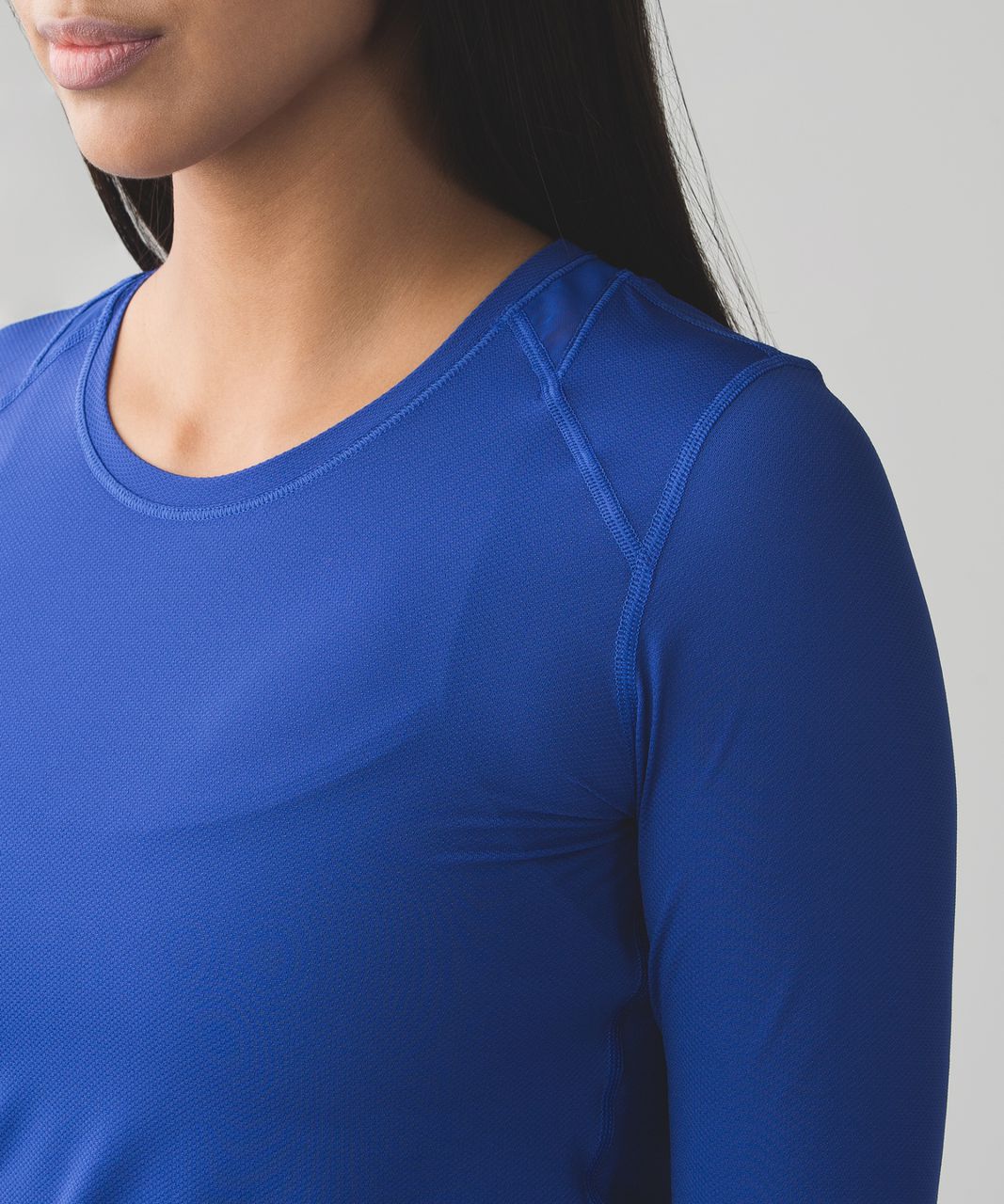 Lululemon Mesh With Me Long Sleeve - Sapphire Blue - lulu fanatics