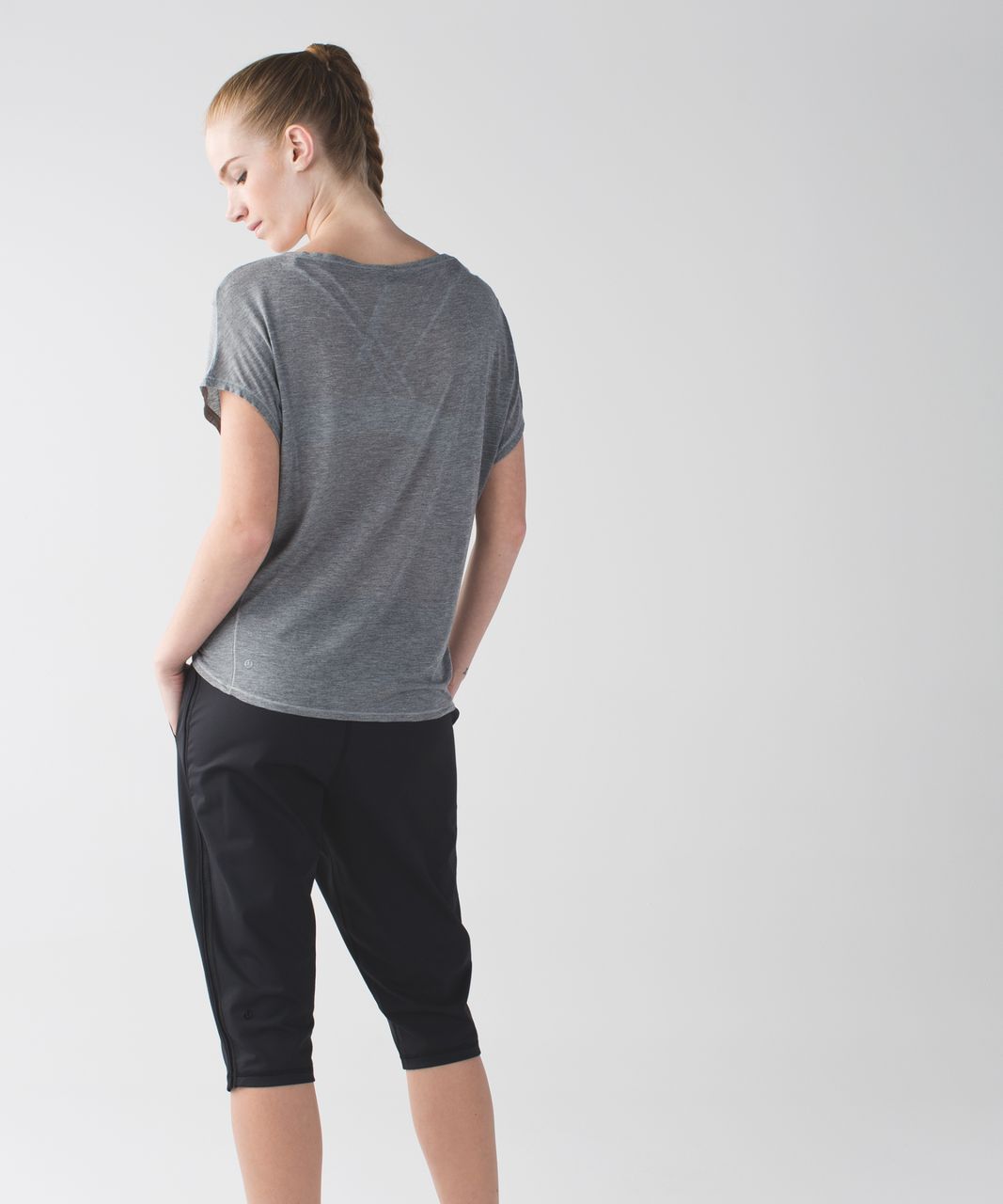 Lululemon Take It Easy Short Sleeve Tee - Heathered Mod Medium Grey