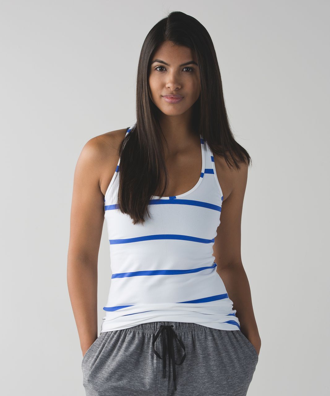 Lululemon Cool Racerback - Single Retro Stripe White Sprinkler