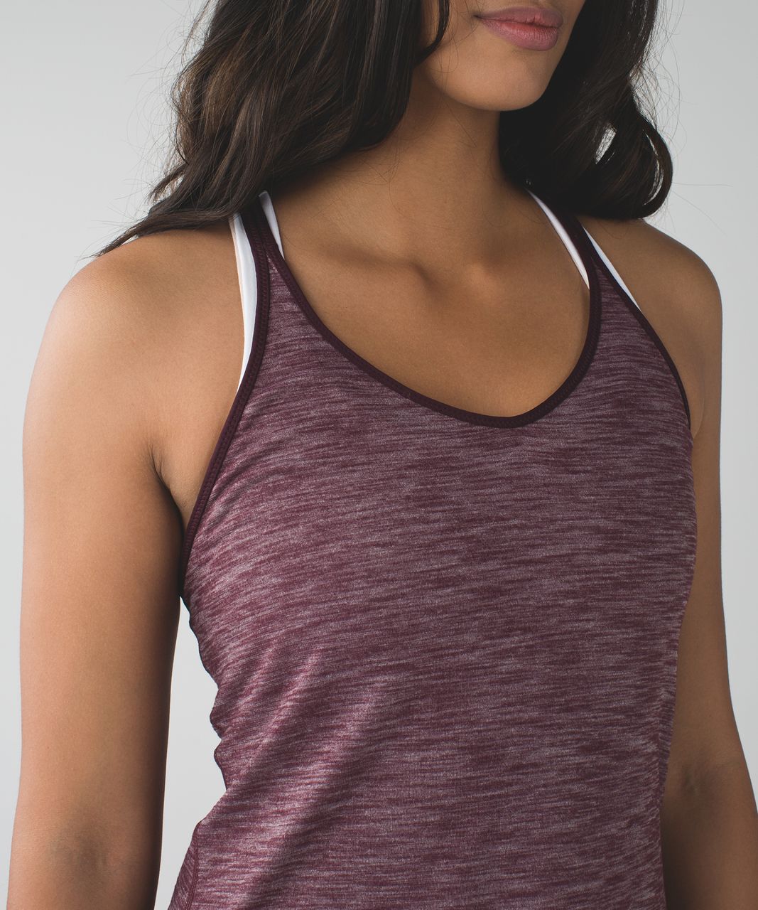 Lululemon What The Sport Singlet II - Heathered Bordeaux Drama