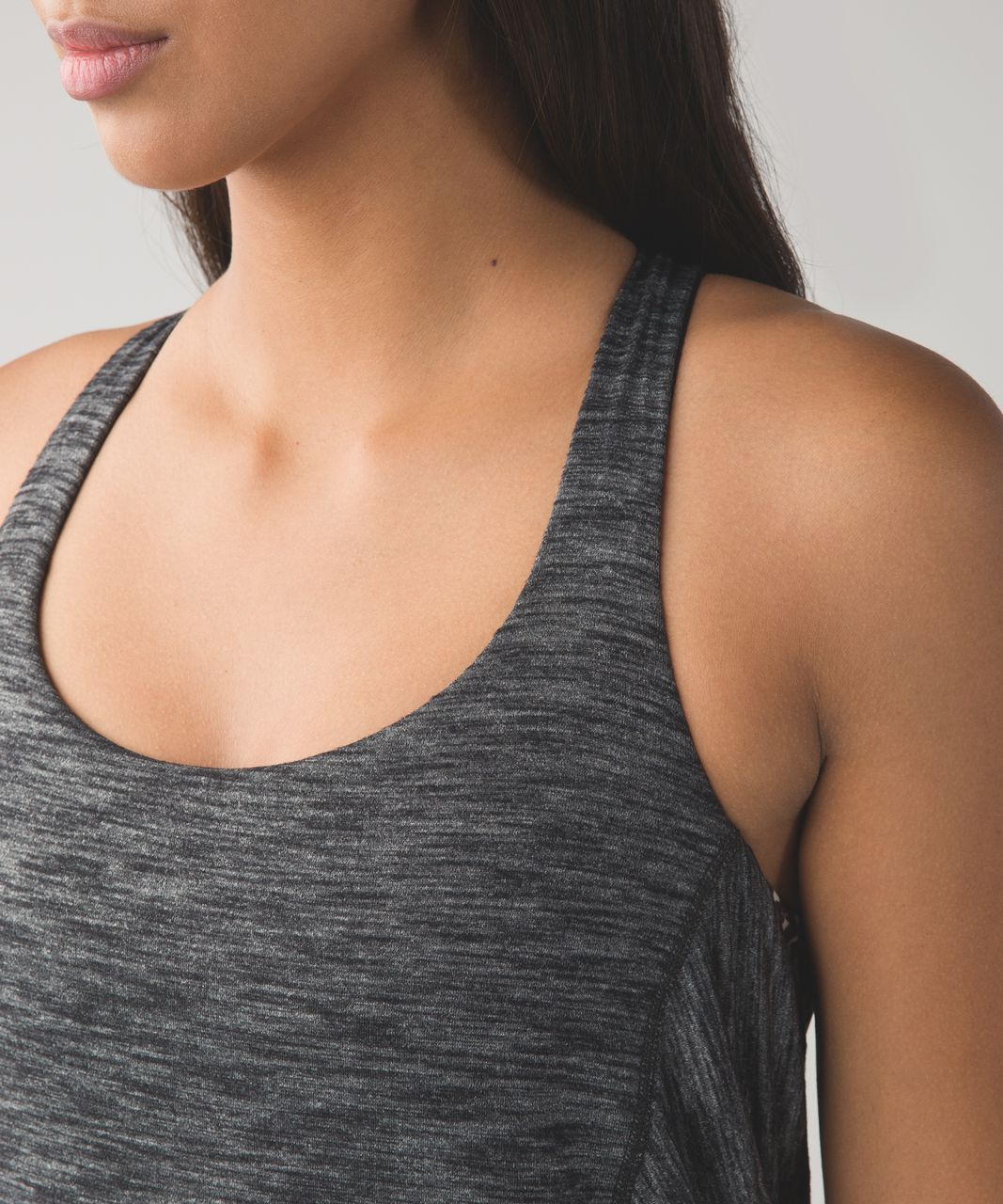 Lululemon Twist and Toil Tank - Heathered Black / Black - lulu