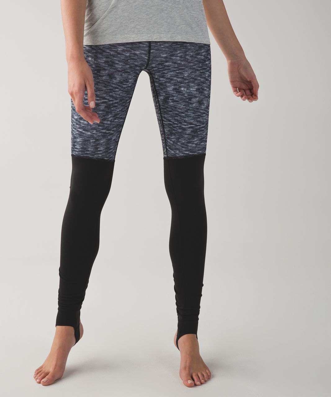 Lululemon Athletica Women's Color Block Gray/Black Yoga Stirrup