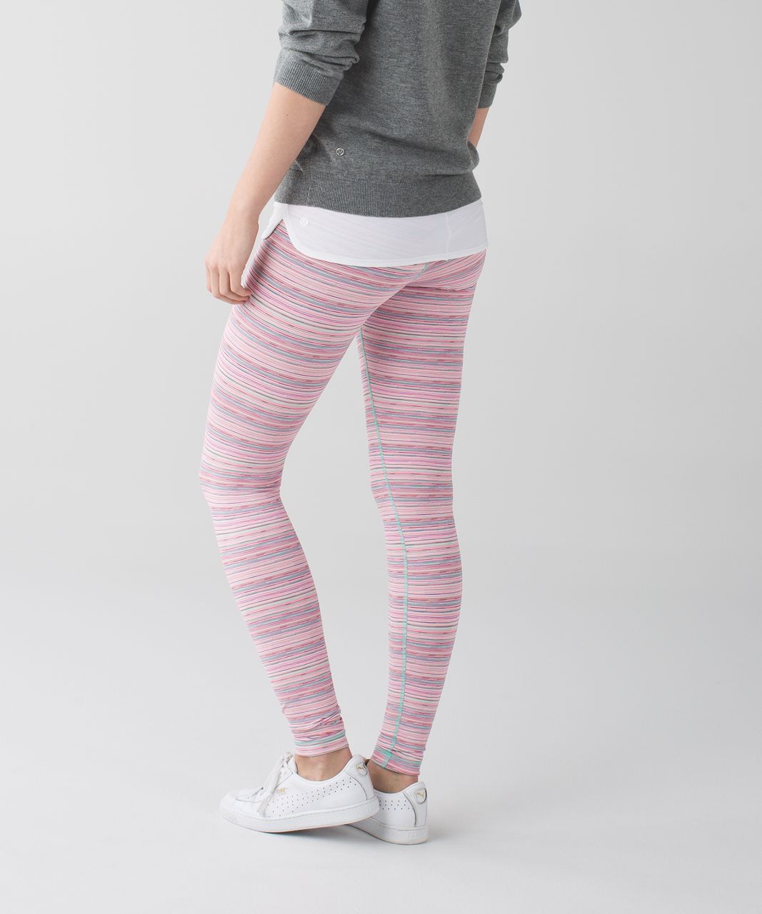 Lululemon Wunder Under Luxtreme 22 Leggings Cyber Stripe Yoga Pants Crop  #B50