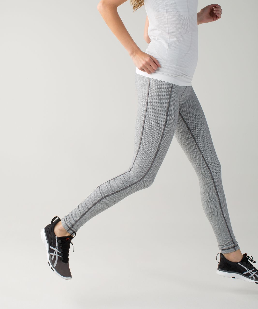 Lululemon Turn Around Tight - Heathered Herringbone Heathered Black White -  lulu fanatics