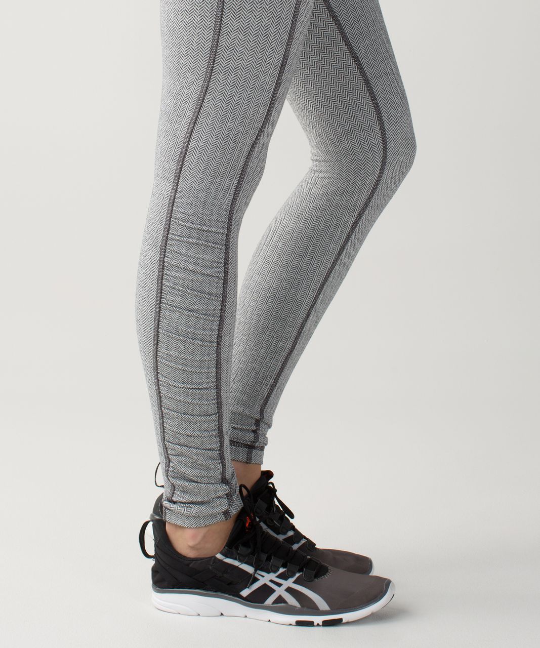 Lululemon Turn Around Tight Heathered Herringbone Black White