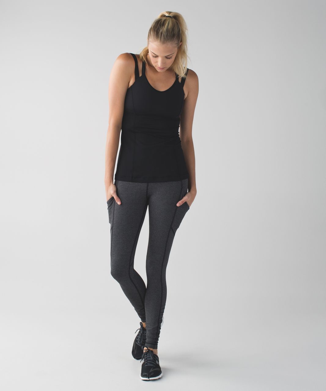 Lululemon Inspire Tight II - Heathered Black / Heathered Black - lulu  fanatics