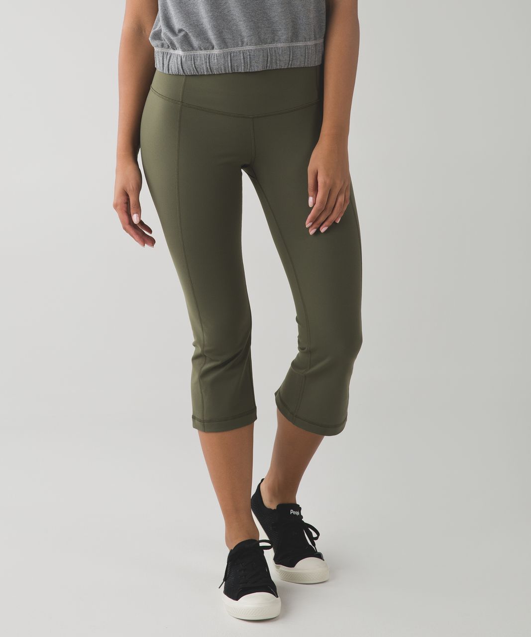 Lululemon Gather & Crow Crop II - Fatigue Green - lulu fanatics