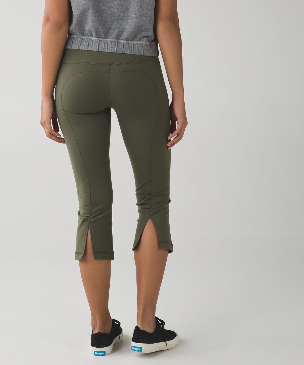 Lululemon Gather & Crow Crop II - Fatigue Green