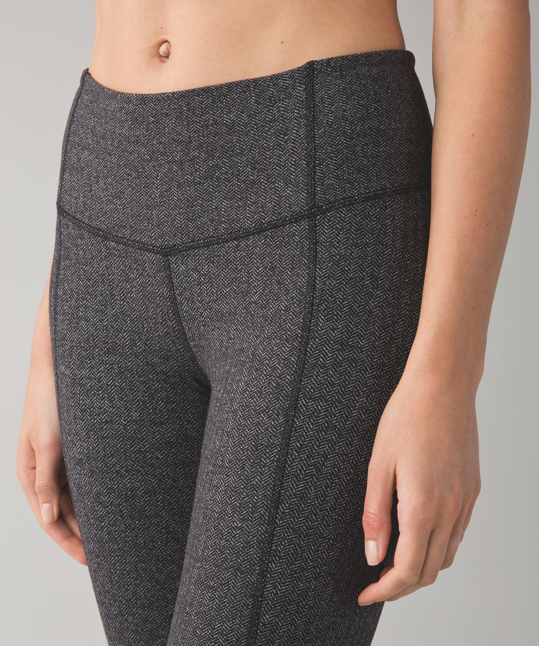 Lululemon Gather & Crow Crop II - Heathered Herringbone Heathered Black Black