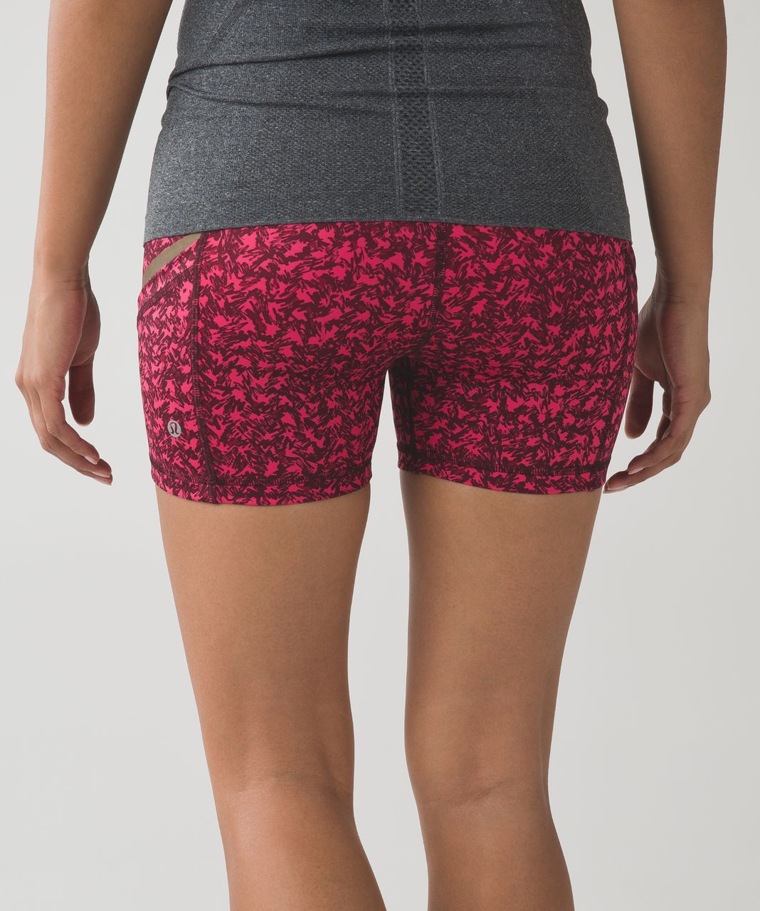 Lululemon What The Sport Short - Mountain Peaks Bon Bon Bordeaux Drama