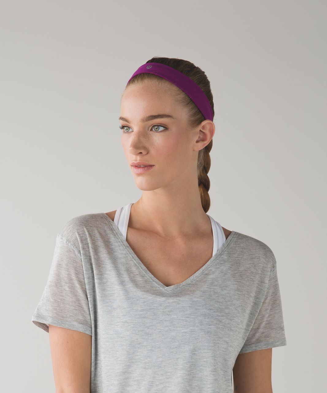 Lululemon Skinny Fly Away Tamer Headband - Regal Plum