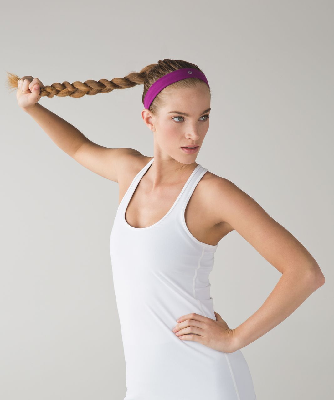 Lululemon Skinny Fly Away Tamer Headband - Regal Plum