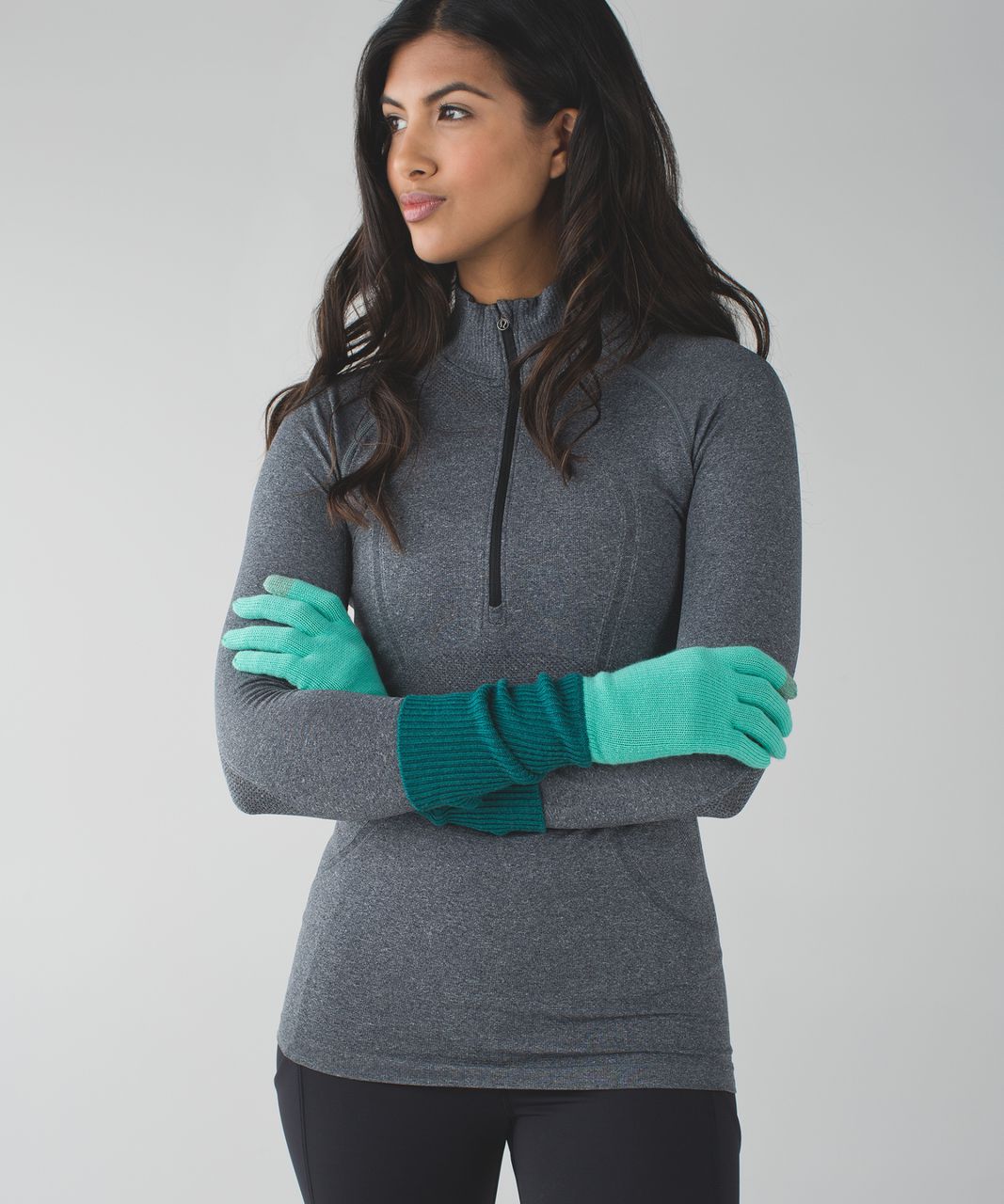 Lululemon On The Go Gloves - Menthol / Heathered Forage Teal