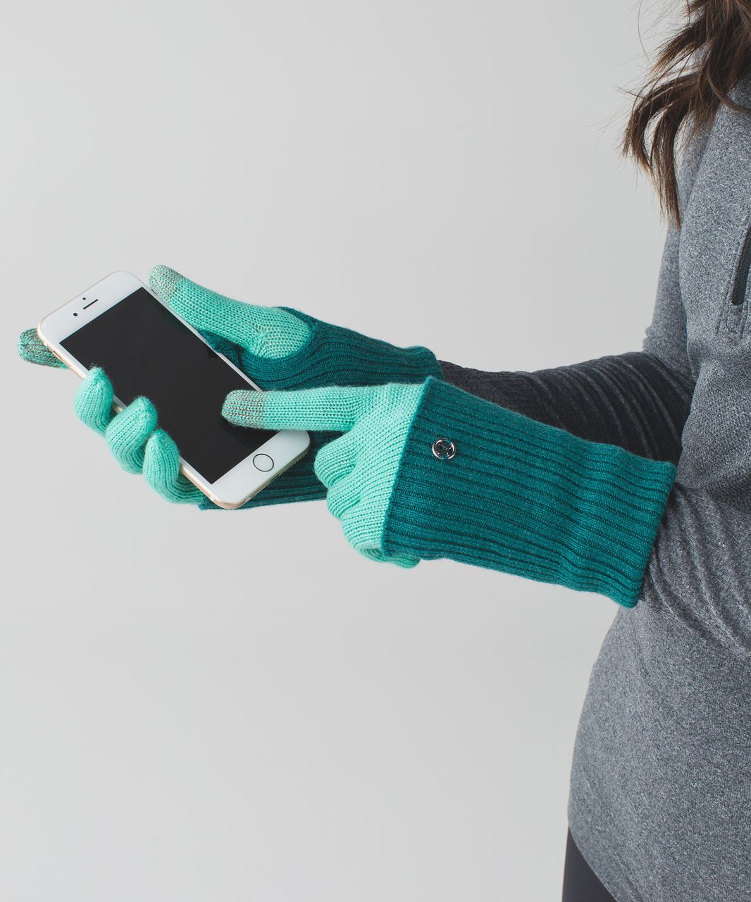 Lululemon On The Go Gloves - Menthol / Heathered Forage Teal