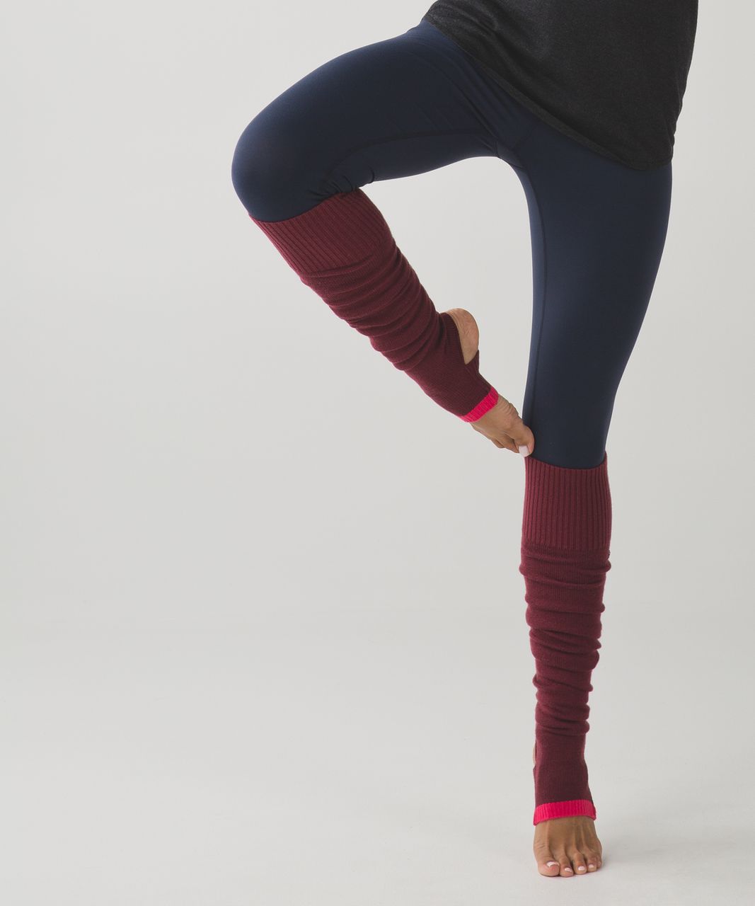 Lululemon Evolution Leg Warmers - Wine Berry / Bon Bon