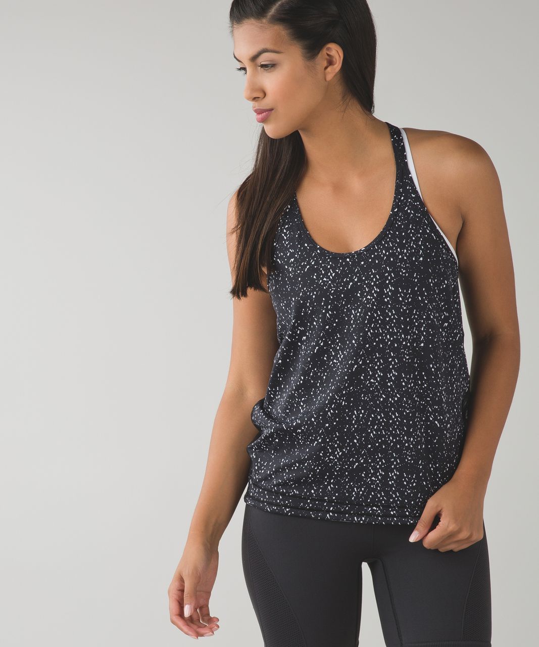 Lululemon Drop It Like It's Hot Tank - Butterfly Texture Black