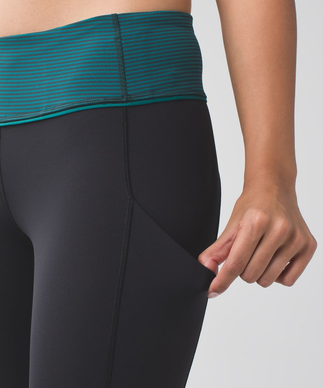 Lululemon Speed Tight IV *Brushed - Black / Mini Pop Stripe Dark Fuel Forage Teal