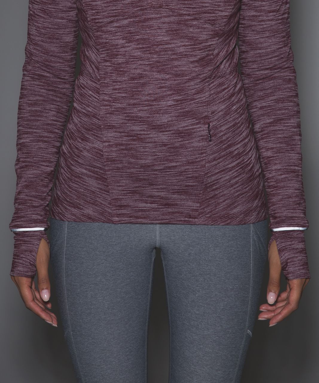 Lululemon Kanto Catch Me 1/2 Zip - Heathered Bordeaux Drama - lulu fanatics