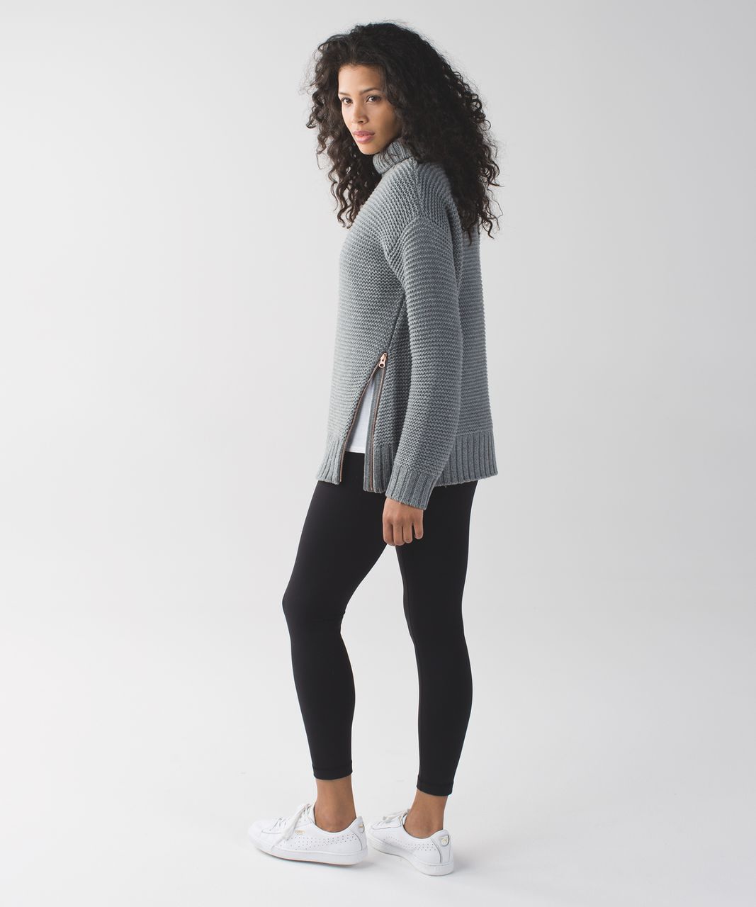 Lululemon Karma Kurmasana Sweater - Heathered Medium Grey - lulu fanatics