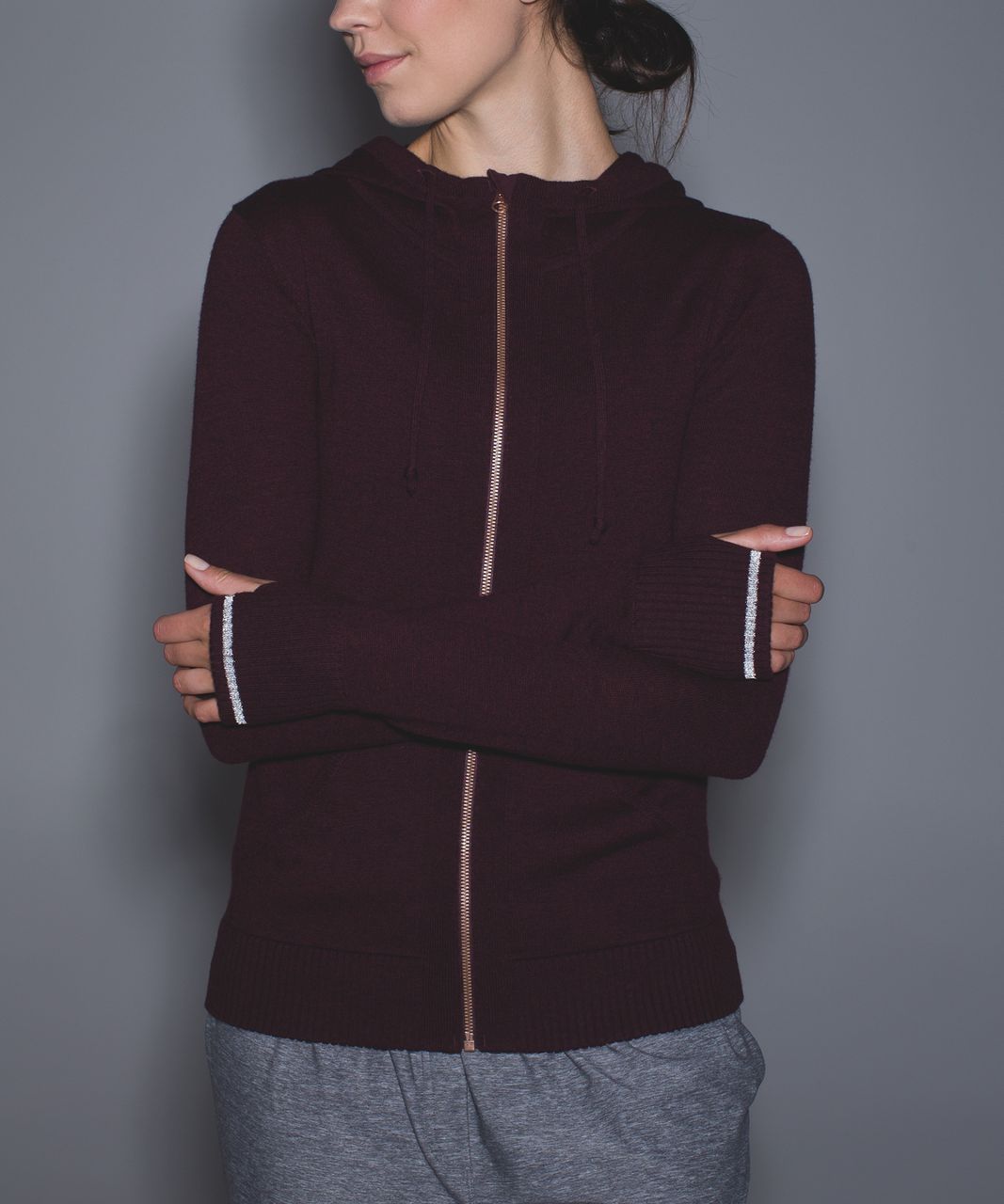 Lululemon Find Your Mantra Hoodie - Heathered Bordeaux Drama / Silver / Bordeaux Drama