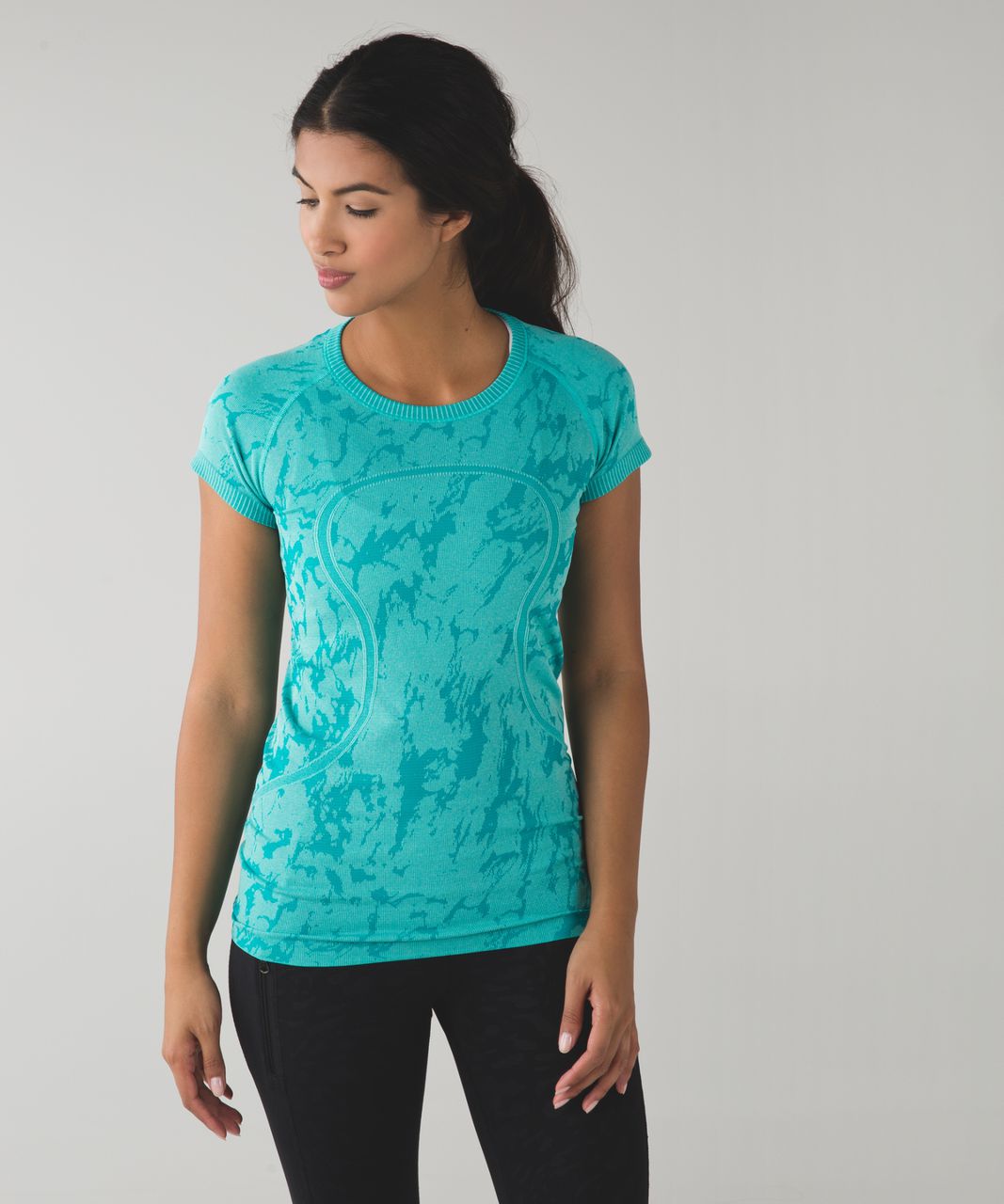 Lululemon Swiftly Tech Short Sleeve Crew - Heathered Cosmic Teal