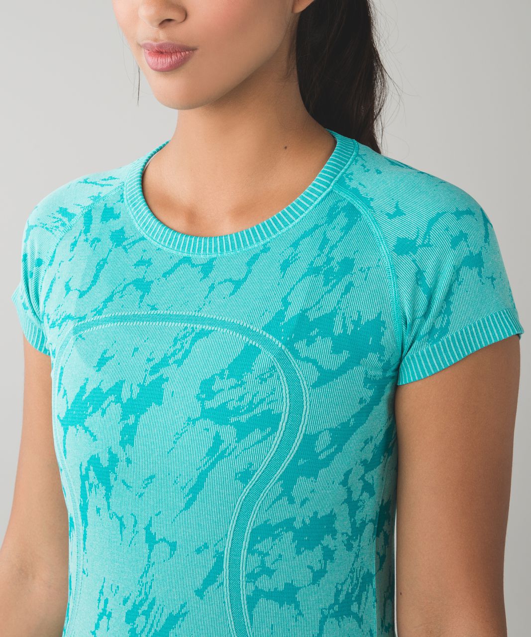 Lululemon Swiftly Tech Short Sleeve Crew - Heathered Cosmic Teal