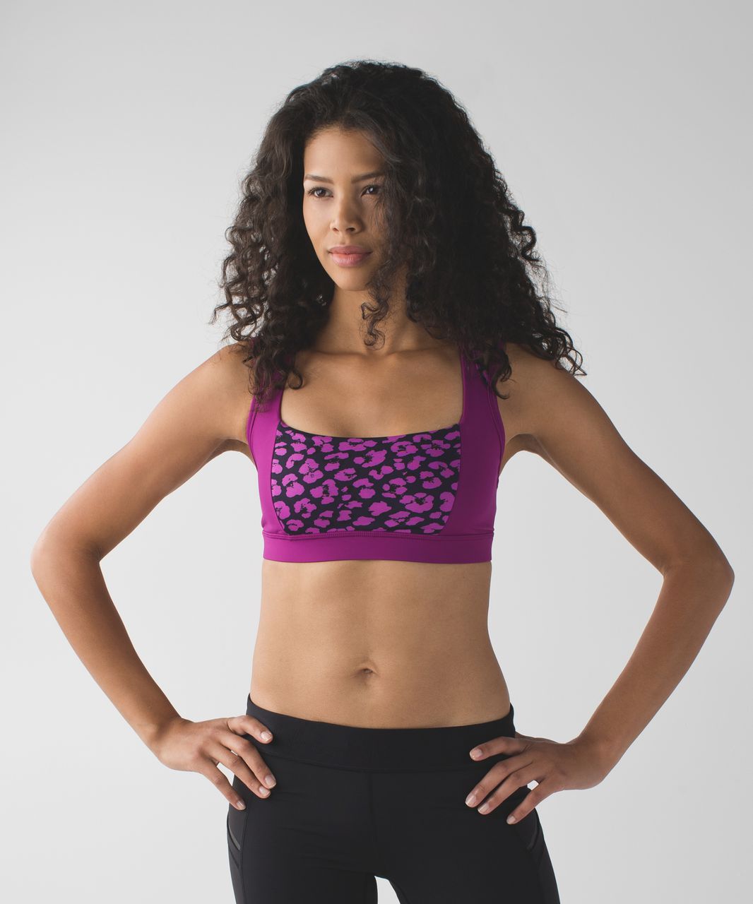 Lululemon Sports Bra Sz 2 Purple Y back Z40416 Thick Strap Plum XS