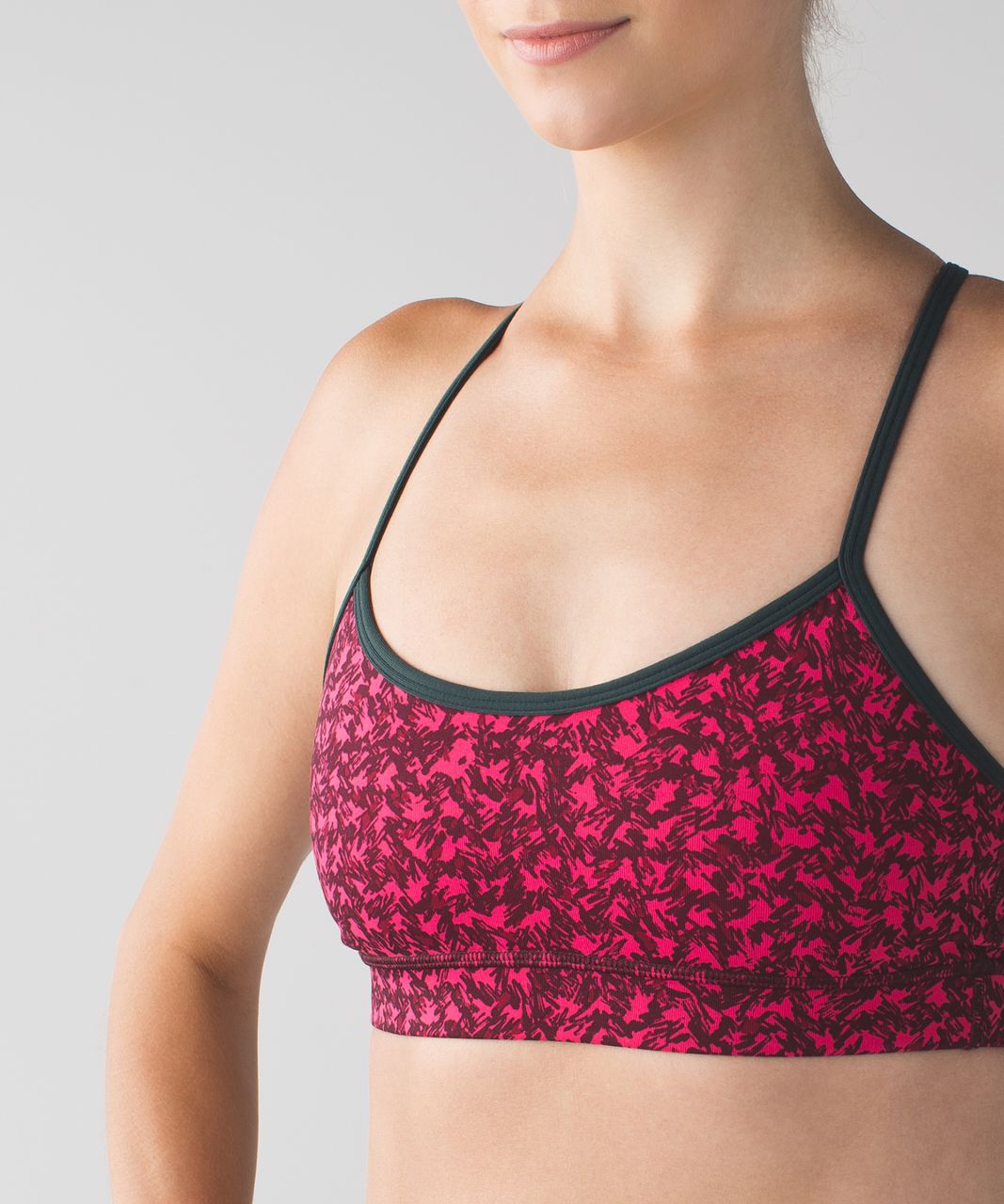 Lululemon Flow Y Bra IV - Mountain Peaks Bon Bon Bordeaux Drama