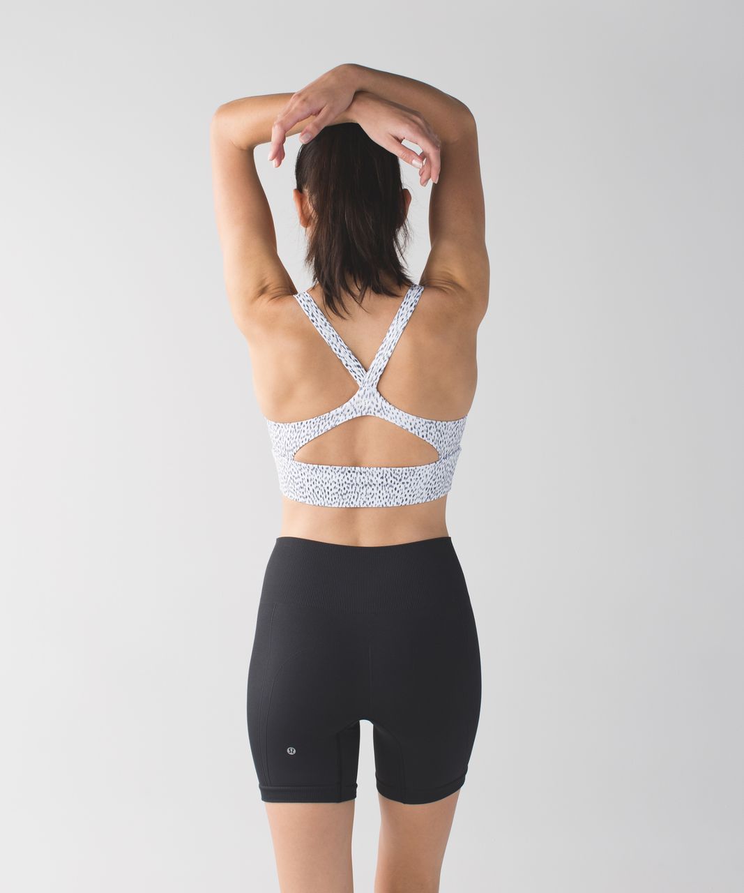 Lululemon Wrap It Up Bra - Dottie Dash White Black / White