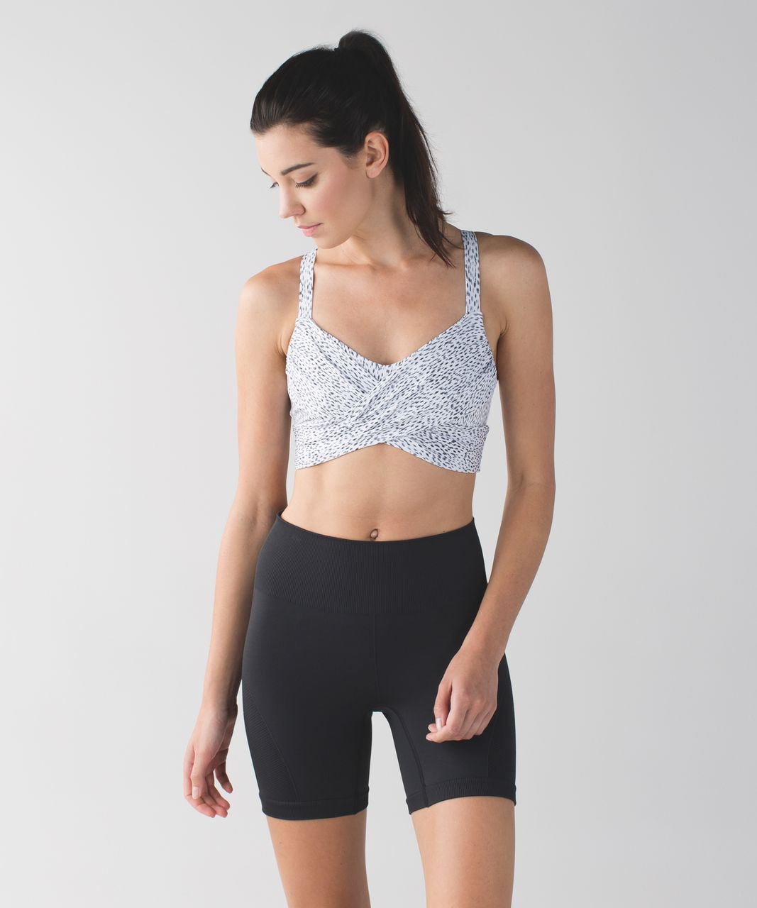 Lululemon Straight Up Bra - Ace Spot White Black / Dottie Dash