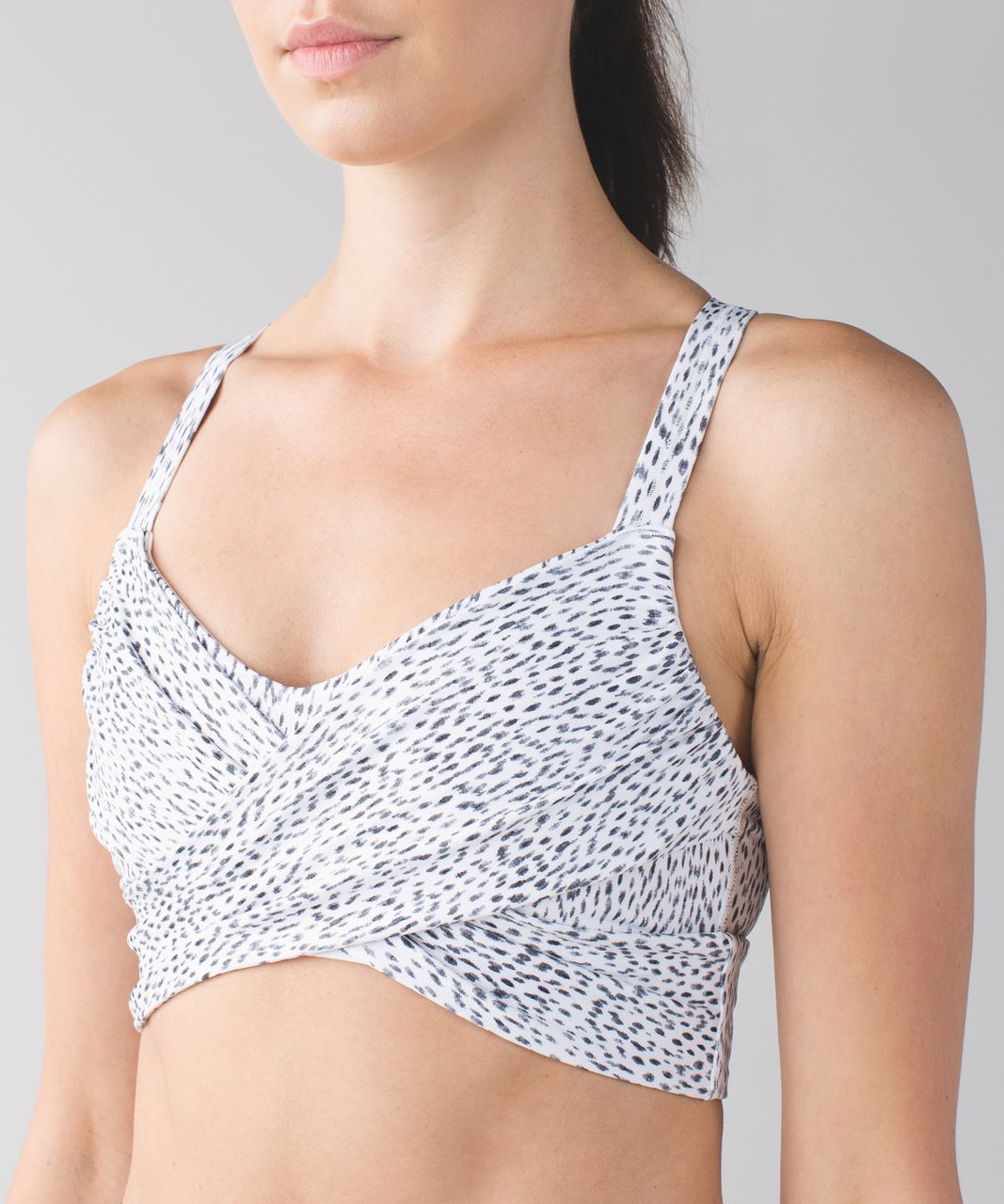 Lululemon Wrap It Up Bra - Dottie Dash White Black / White