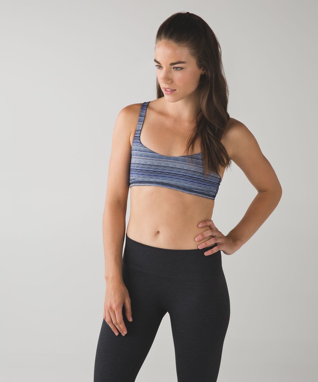 Lululemon Free To Be Bra - Space Dye Twist Sapphire Blue Multi / Sapphire Blue / Menthol