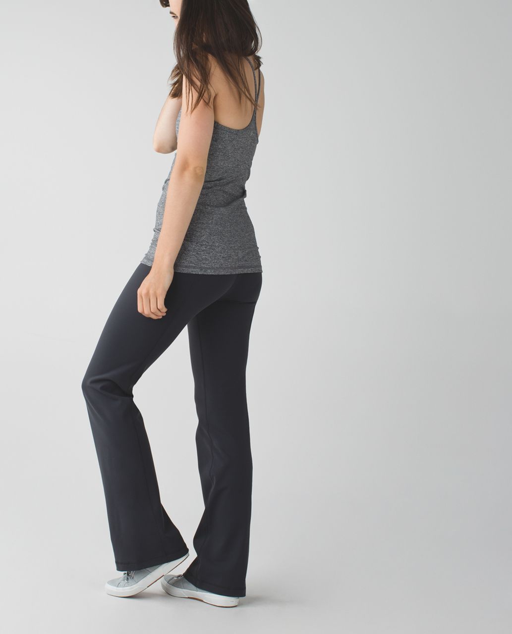 Lululemon Groove Pant II (Roll Down - Regular) - Deep Coal / Stripe Play  Slate Black - lulu fanatics