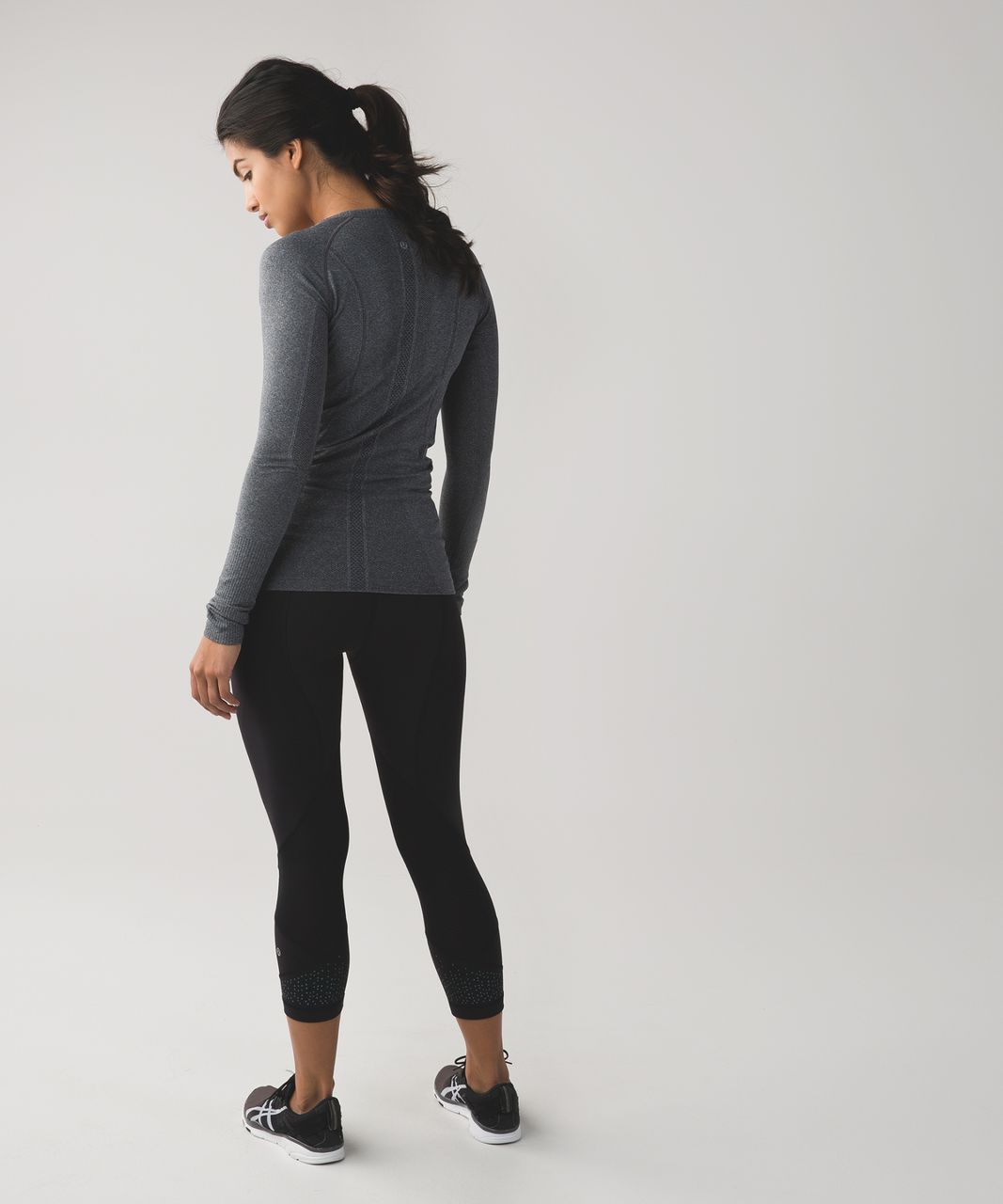 Lululemon Pace Rival Crop *Lights Out - Black / Forage Teal