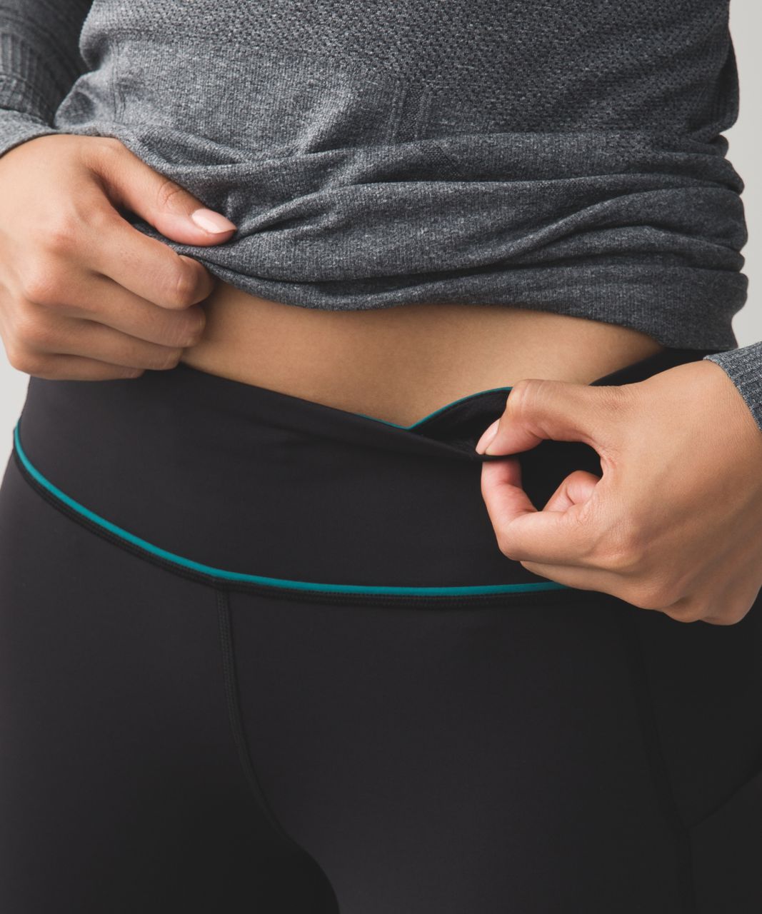 Lululemon Pace Rival Crop *Lights Out - Black / Forage Teal